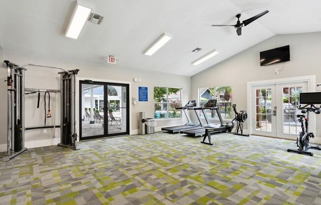 Resident gym with workout equipment