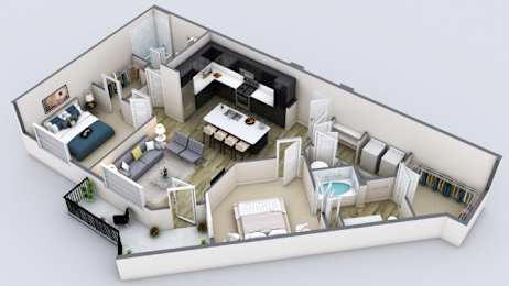 2 beds, 2 baths, 1,154 sqft, $2,240