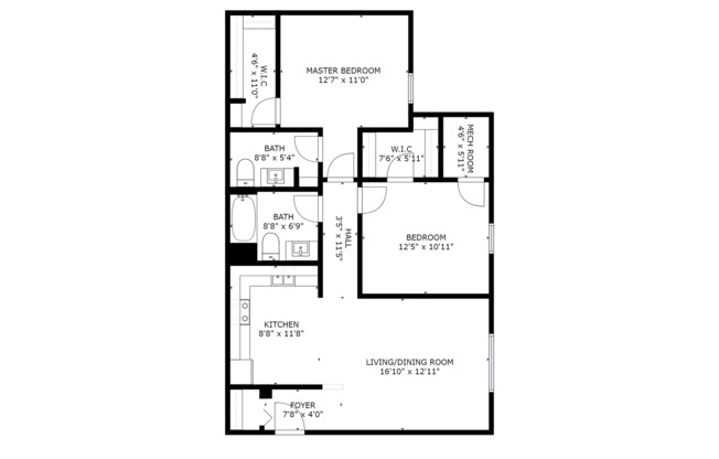 2 beds, 1.5 baths, 1,016 sqft, $1,195, Unit 116-103