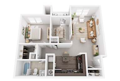 1 bed, 1 bath, 955 sqft, $1,301