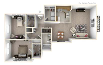 2 beds, 1 bath, 1,141 sqft, $1,446