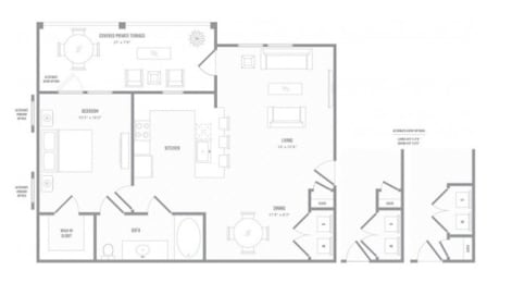 1 bed, 1 bath, 820 sqft, $1,610