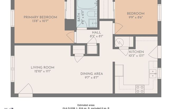 2 beds, 1 bath, 816 sqft, $1,195, Unit 913-913A Foxcroft