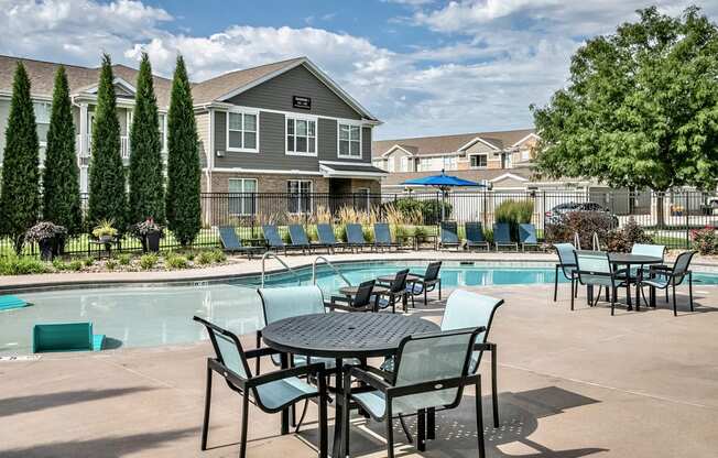 Relaxing Pool at Legacy Commons Apartments in Omaha, NE