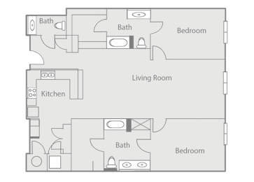 2 beds, 2.5 baths, 1,272 sqft, $1,624