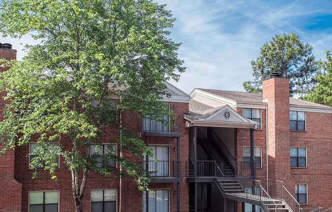 our apartments are located little rock with large trees