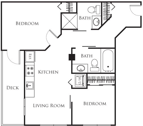 2 beds, 1 bath, 553 sqft, $2,053, Unit 238