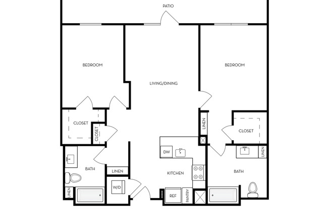 2 beds, 2 baths, 1,155 sqft, $4,564