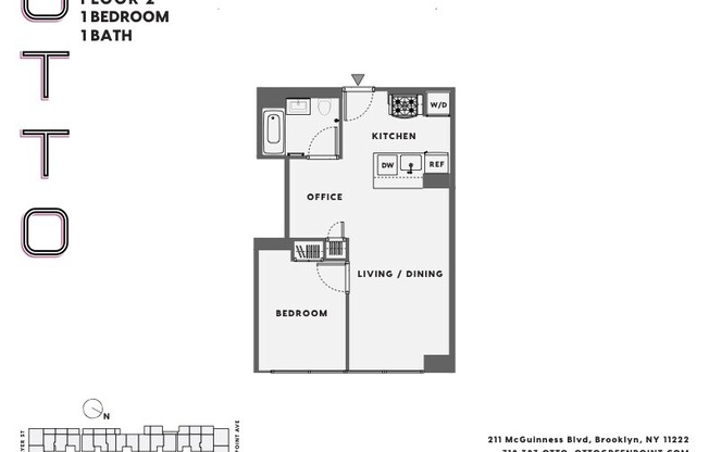 1 bed, 1 bath, $4,195, Unit 205