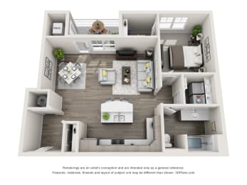 1 bed, 1 bath, 780 sqft, $1,617