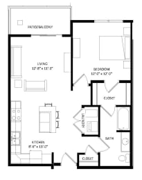 1 bed, 1 bath, 732 sqft, $1,695