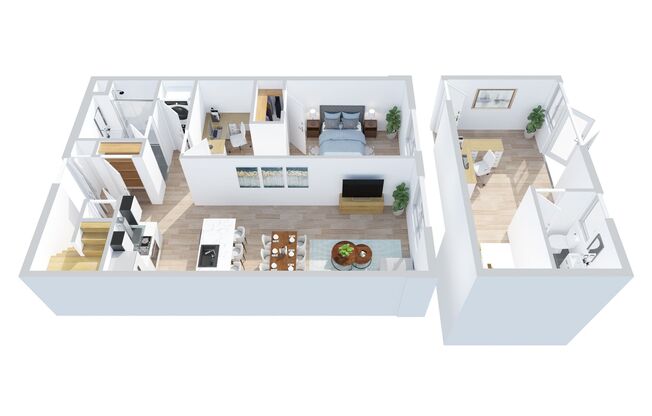 1 bed, 2 baths, 1,340 sqft, $2,520.83, Unit 411