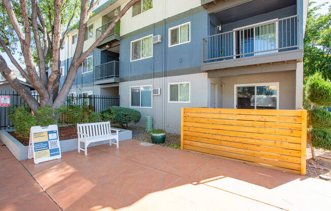 Private Patios at Encanto Lofts in Albuquerque New Mexico