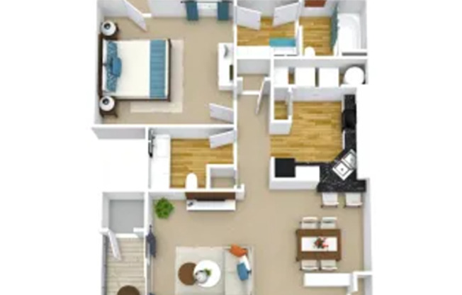 1 bed, 1.5 baths, 784 sqft, $1,490, Unit 8-202