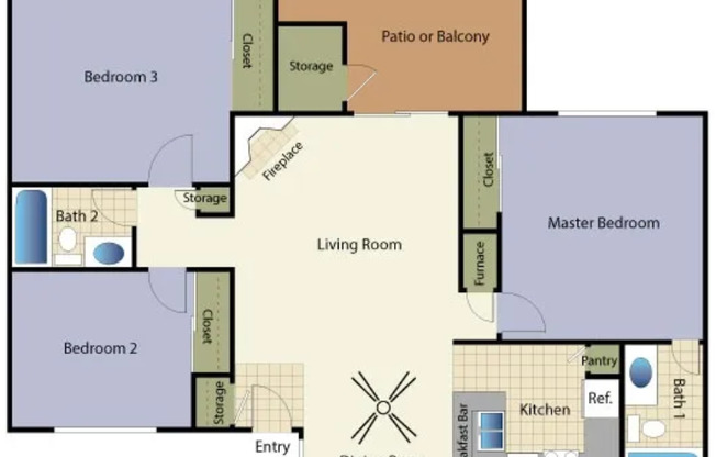 3 beds, 2 baths, 1,369 sqft, $3,195