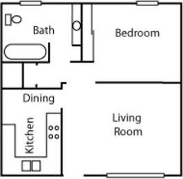 One Bedroom Apartment at Towne Centre at Orange