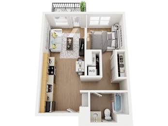 1 bed, 1 bath, 533 sqft, $1,575