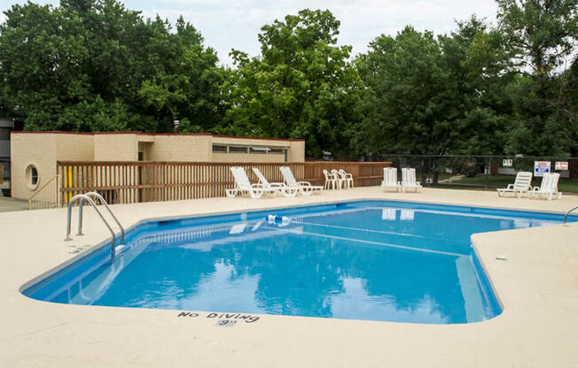 swimming pool at apartment community