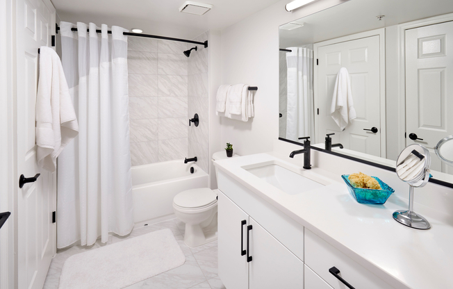 Newly Renovated Phase II Apartment Bathroom