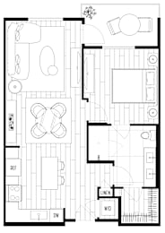 1 bed, 1 bath, 712 sqft, $3,275