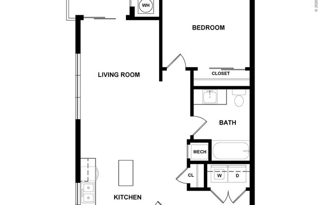 1 bed, 1 bath, 754 sqft, $1,550