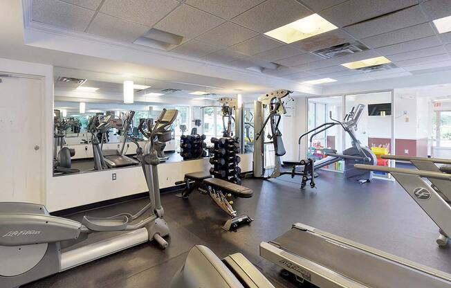 Fitness center for residents at Tysons Glen Apartments and Townhomes, Falls Church, 22043