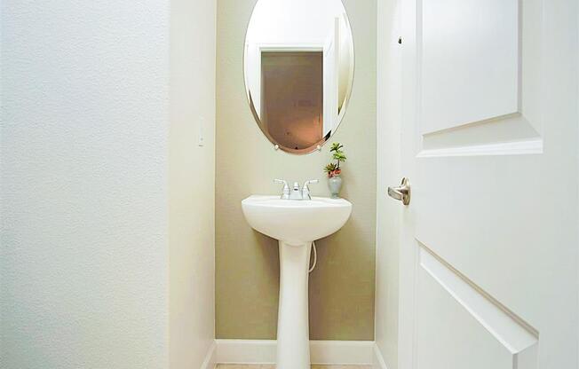Half bathrooms in our floorplans at The Croix Townhomes in Henderson, NV offers 2 and 3 bedroom Townhomes!