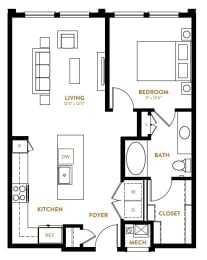 1 bed, 1 bath, 775 sqft, $1,485