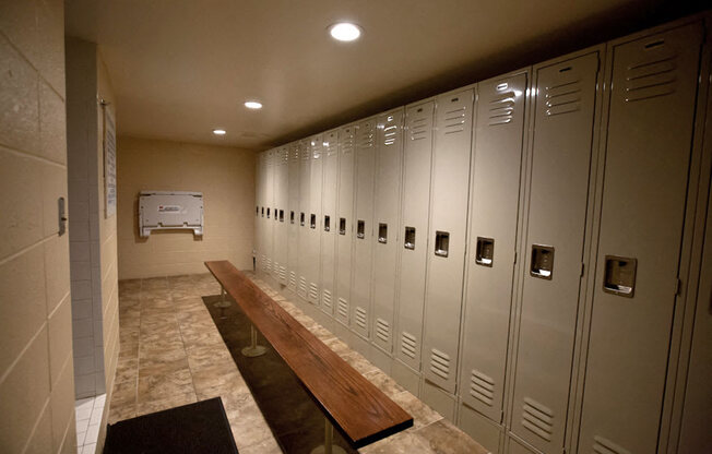Lockers at Apartment Fitness Center