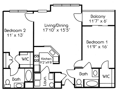 2 beds, 2 baths, 1,137 sqft, $4,141, Unit 6309