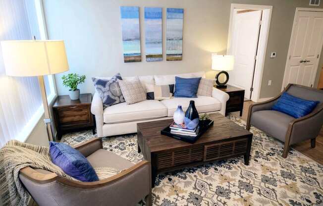 Living Room at Landings of Lexington, Lexington, MN