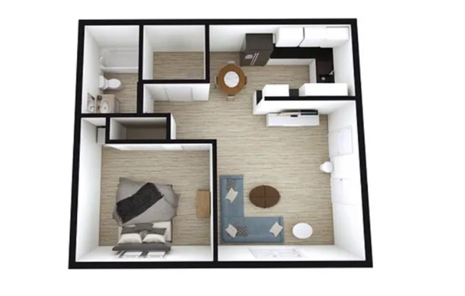 1 bed, 1 bath, 750 sqft, $1,150, Unit 4100-D