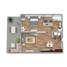 1 bed, 1 bath, 740 sqft, $2,011