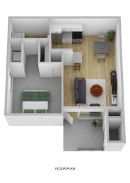 1 bed, 1 bath, 625 sqft, $1,295