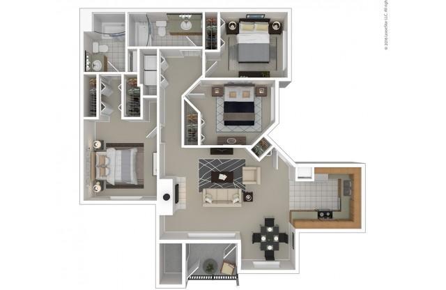 3 Bedroom Floor Plan | Apartments For Rent In Kennewick, WA | Crosspointe Apartments