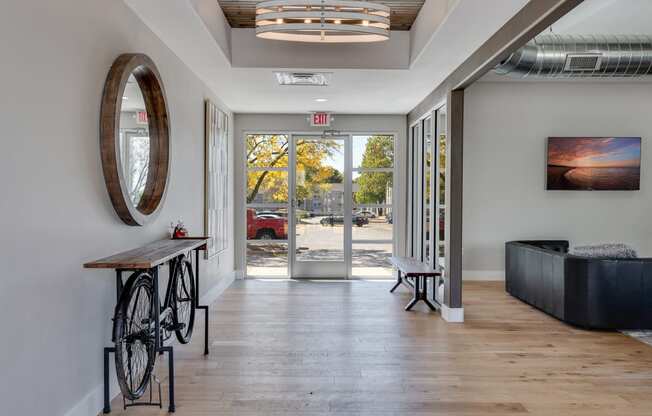 Clubhouse Entrance Area with Bench