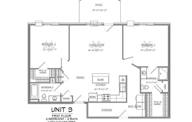 2 beds, 2 baths, 1,232 sqft, $1,899.99, Unit 1005-03