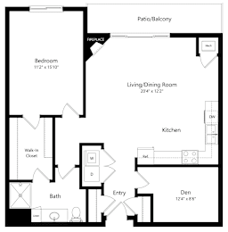 1 bed, 1 bath, 989 sqft, $1,554