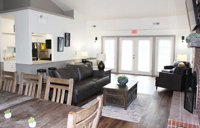 Lounge Area in Clubhouse at Foxwood and The Hermitage, Portage, MI