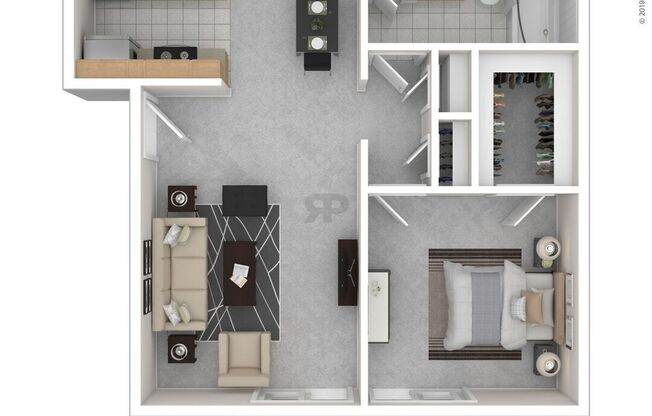 1 bed, 1 bath, 686 sqft, $831