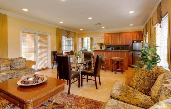 Sitting Area At Community Clubhouse at St. Andrews Palm Beach Apartments, West Palm Beach, Florida