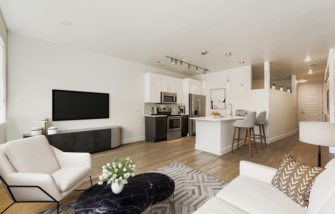 Plan A3: Open kitchen to living room