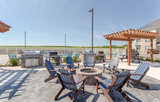 Outdoor Firepit at One Glenn Place, Wisconsin, 53711