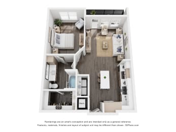 1 bed, 1 bath, 806 sqft, $1,957