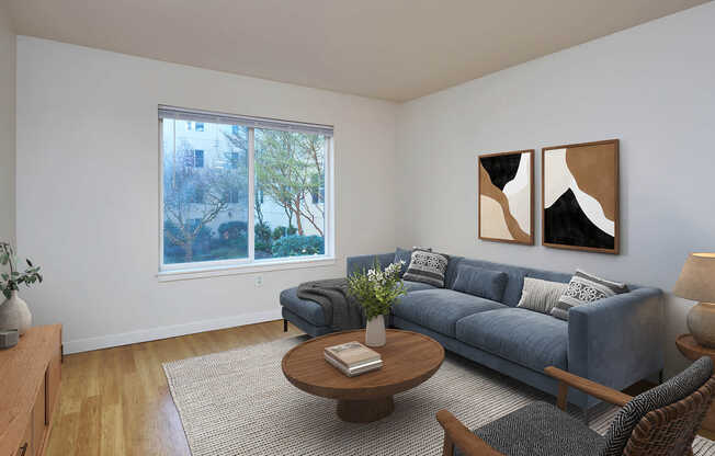 Living Room with Hard Surface Flooring