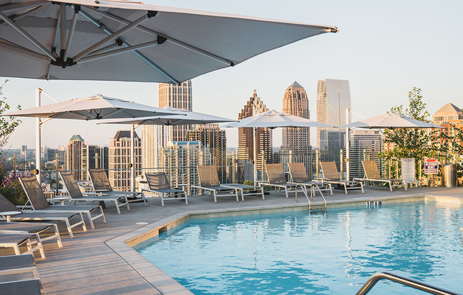 View of Downtown Atlanta from Roof Top Pool