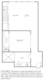 1 bed, 1 bath, 603 sqft, $3,091