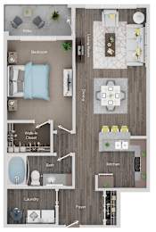 1 bed, 1 bath, 842 sqft, $1,875