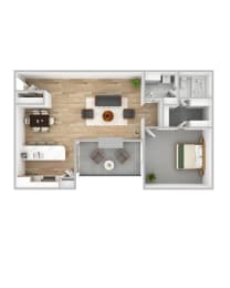 1 bed, 1 bath, 810 sqft, $1,195
