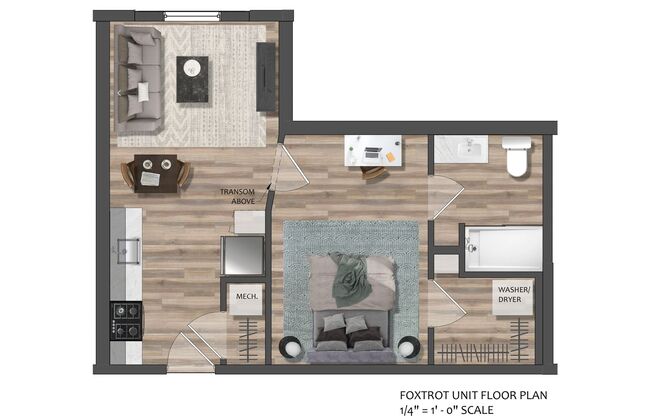 Studio, 1 bath, $1,315, Unit 1050 N 4th St. Apt. 307